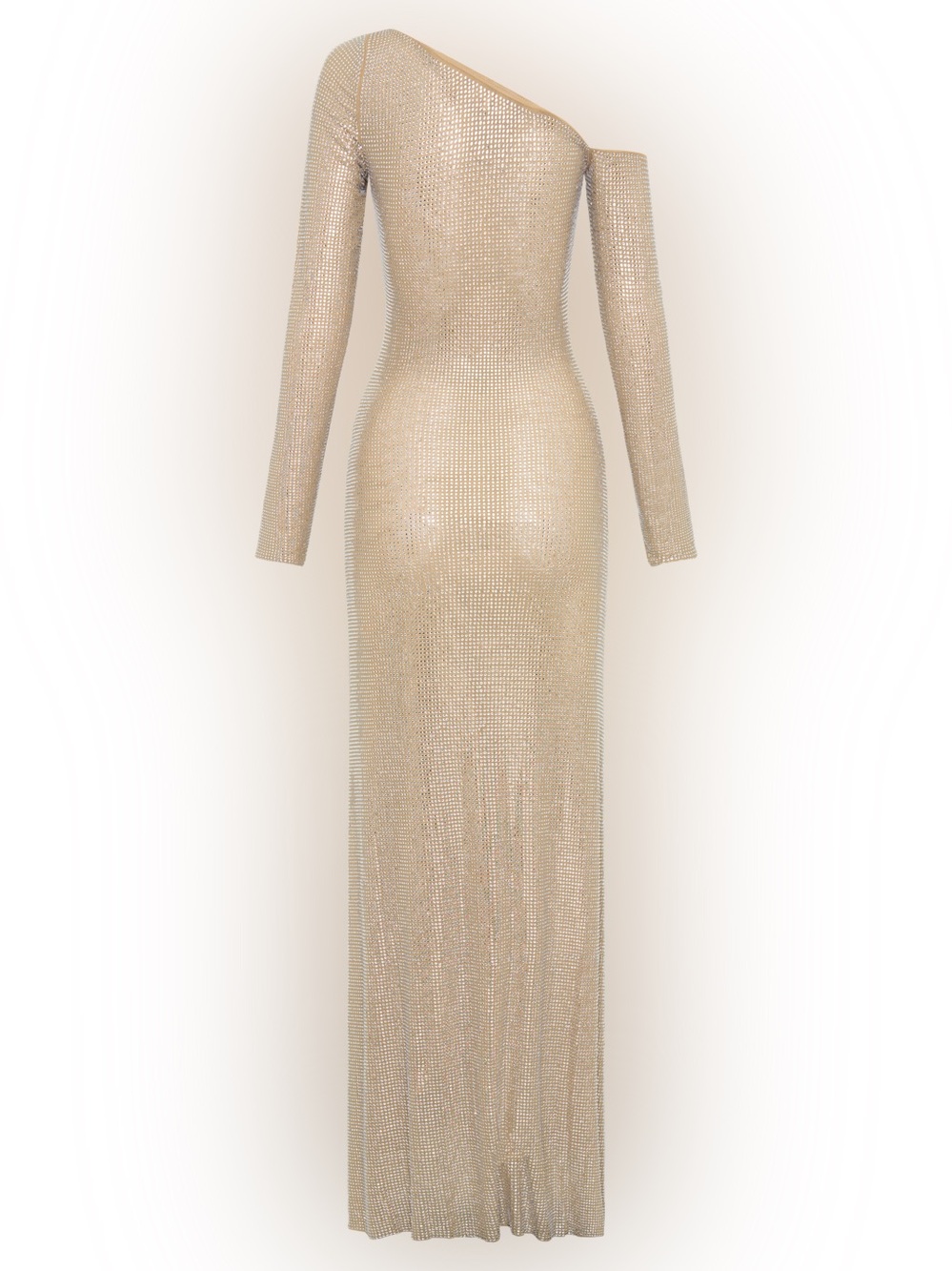Meshki Marcia Diamante Long Sleeve Maxi Dress - Nude - Picture 6 of 10
